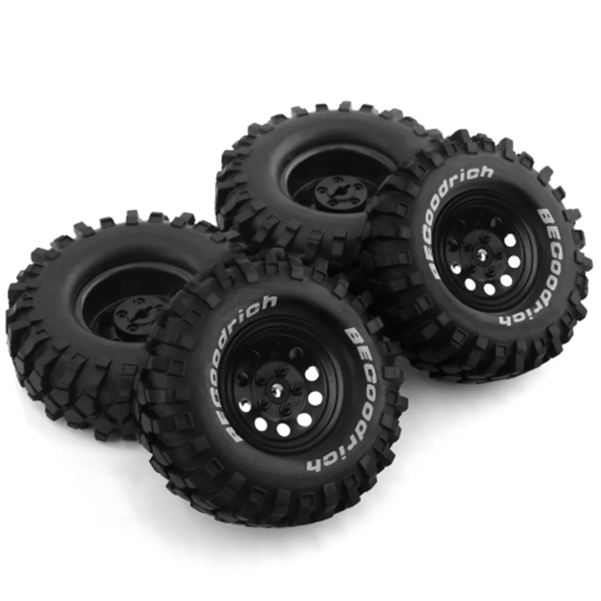 

4Pcs Metal 110mm Beadlock Deep Dish Wheel Tire Set for /10 Short Course Truck ARRMA SENTON 550 MEGA XLH Traxxas Slash, B