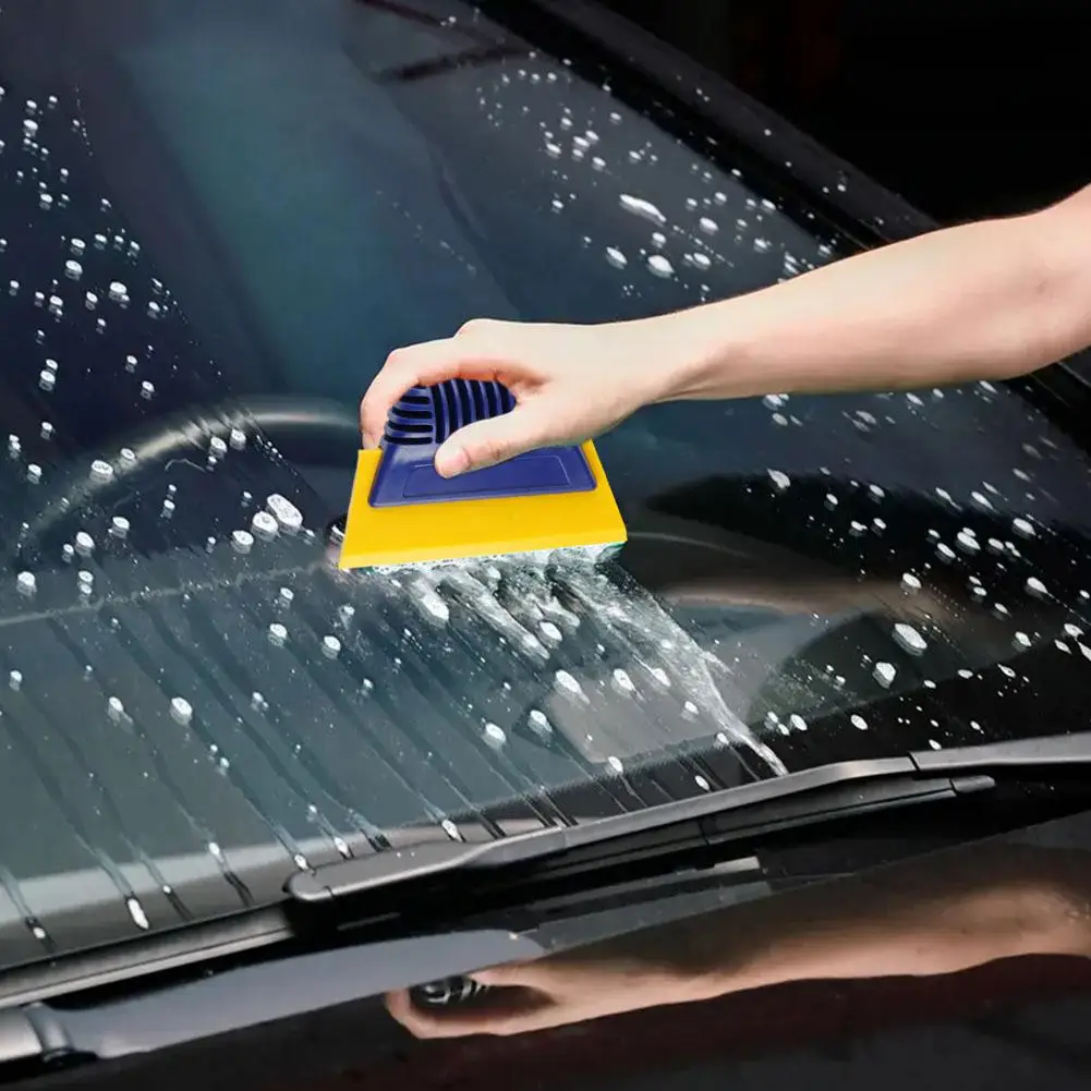 Silicone Scraper For Car Glass Rubber Squeegee Tool TPU Film Glass Water Wiper Mirror Cleaning Access