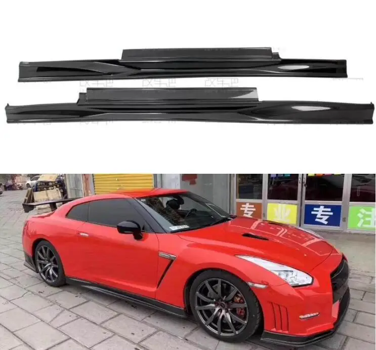 

Body Kit For Nissan GT-R GTR R35 2008-2016 Real Carbon Fiber Side Skirts Aprons Extension Lip