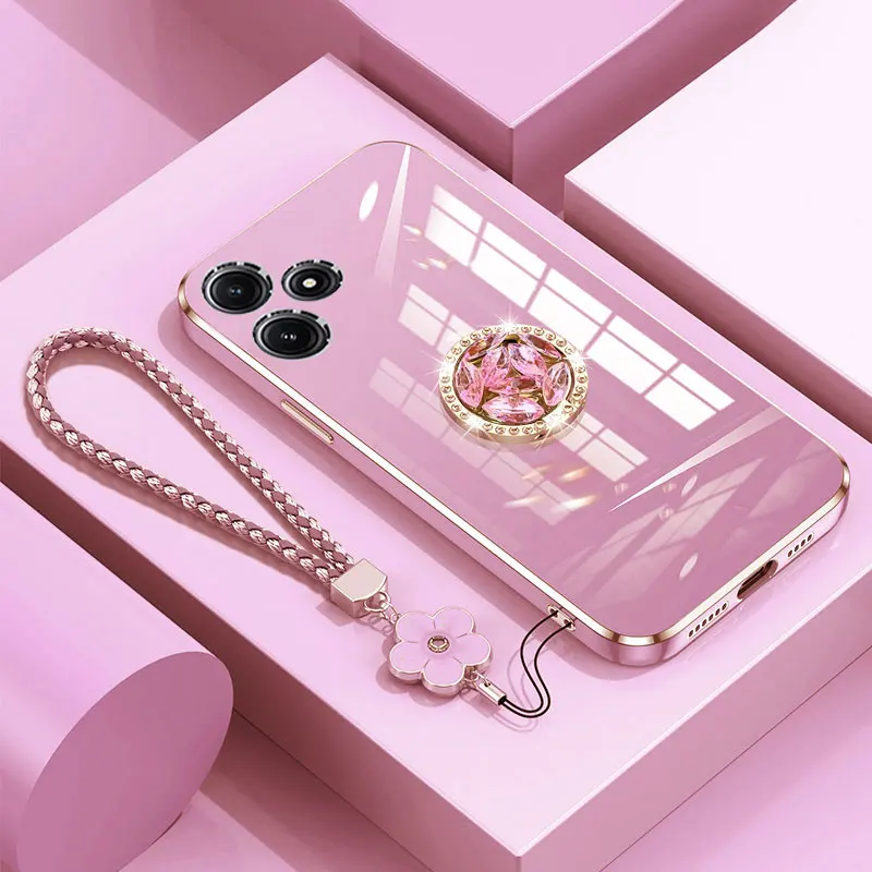 Luxurious Diamond Holder Case with Lanyard Stand Ring