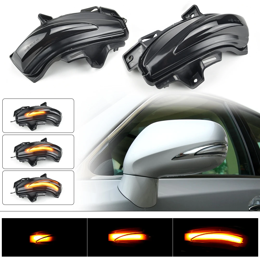 

For Lexus IS IS300 IS350 GSE36 IS250C IS200D ES240 ES350 LS460 LED Dynamic Turn Signal Light Lamp Side Mirror Sequential Blinker
