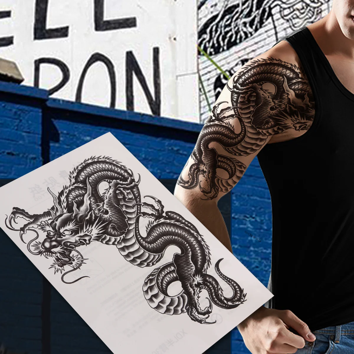 

Large Temporary Arm Stickers for Men Women