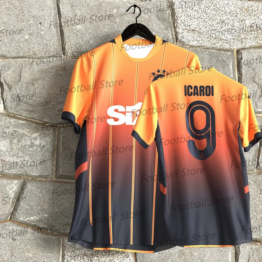 T Shirt For Men Football Jersey Turkey O-Neck Quick Drying Galatasaray Training ICAROI 9 25-26 Kit Adult/KID Jersey Kit