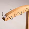 Cup Holder Mug Rack Bamboo Coffee Cup Rack Home Storage Creative Tea Mug and Saucer Display Organizer-Holds 6 Mugs 3