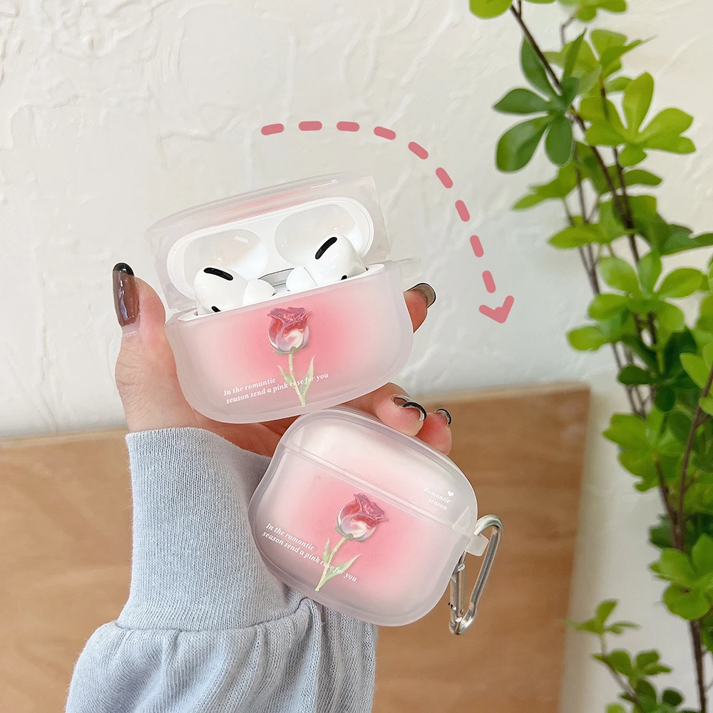 Cute Floral Case For Apple Airpods Pro 3 2 1 Cover Clear Flush Flower Silicone Air Pods 3 Bluetooth Earphone Charging Box Shell