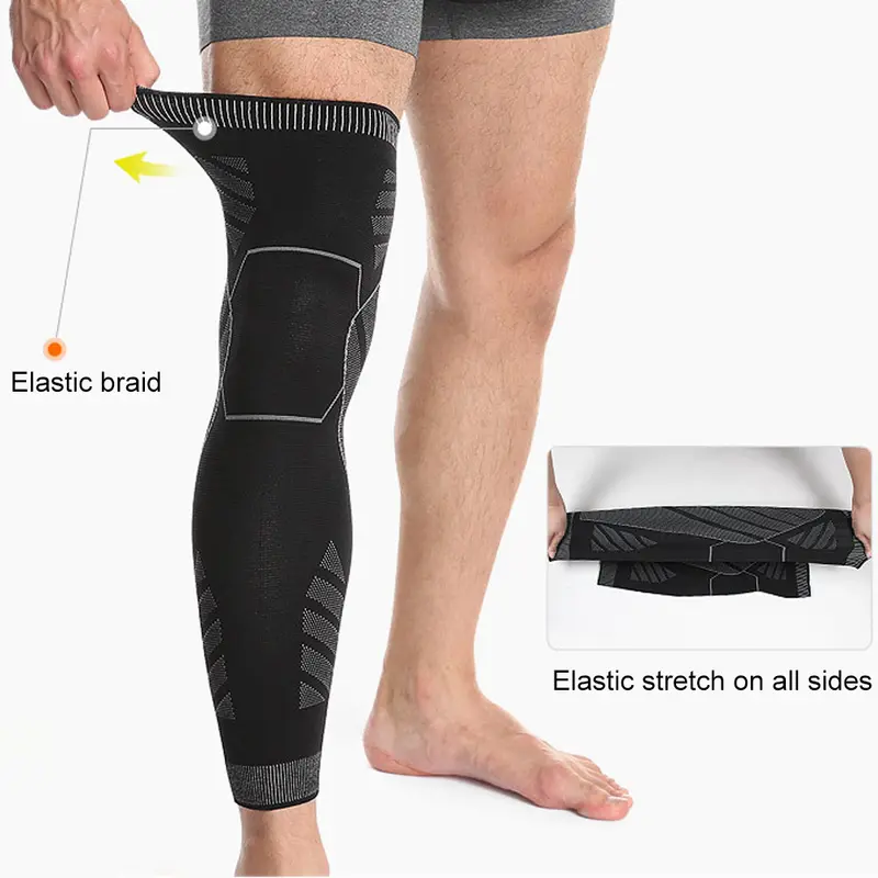 BraceTop 1 PC Full Leg Sleeves Long Compression Leg Sleeve Knee Sleeves Protect Leg, for Man Women Basketball, Arthritis Cycling - Image 4