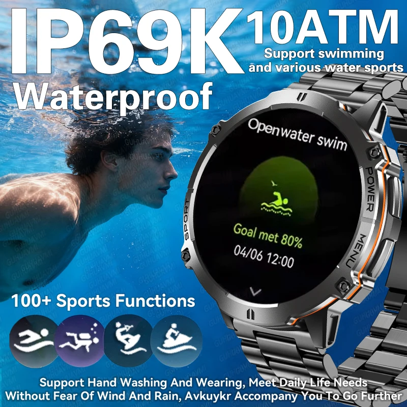 2025 Original TANK X3 Ultra 1000mAh Battery Smart Watch Men GPS Outdoor Sports Fitness Smartwatch 10ATM Waterproof Swim Watches