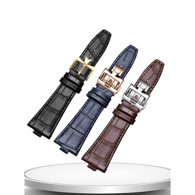 Cinturino In Vera Pelle Morbido E Traspirante Per Bracciale Con Fibbia A Farfalla Vacheron Costin Overseas Series 4500V/5500V/7900V