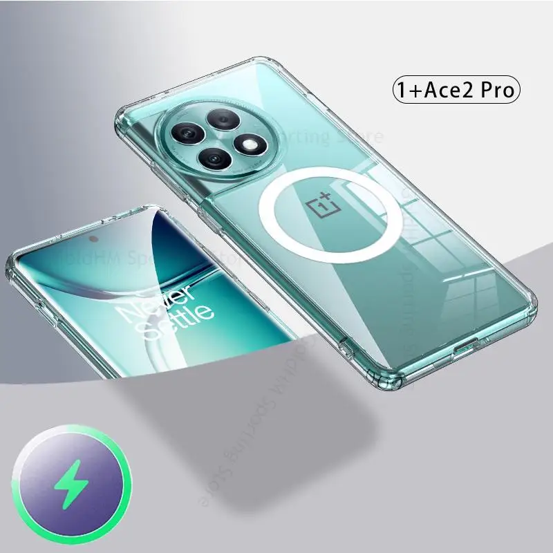 

Funda For OnePlus 12 5G For Magsafe Acrylic Matte Phone Case For Nothing Phone 2 Magnetic Magsafing Cover For OnePlus Ace 2 Pro