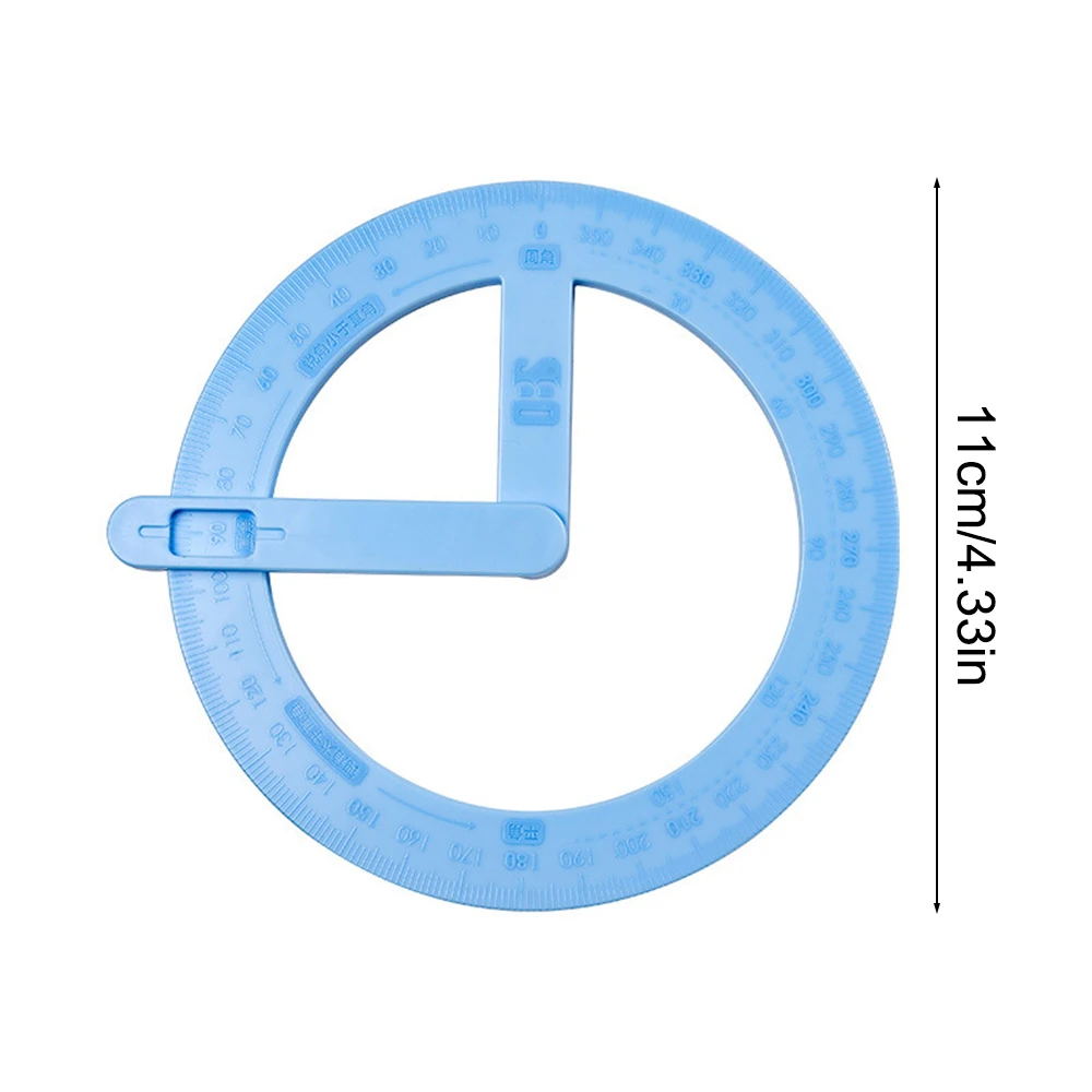 1PC Activity Protractor 360 Degree Student Angle Reader Teaching Aids Right Angle And Acute Drawing Stationery
