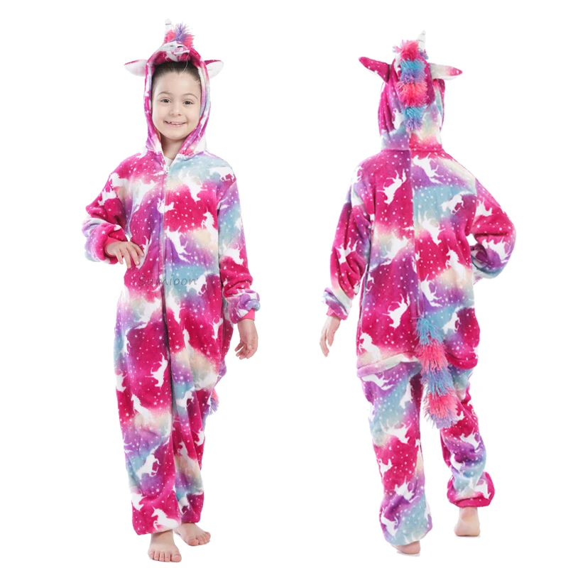 Kigurumi Suit for Children Unicorn Pajamas Anime Panda cosplay Costume Licorne Onesie Kids Baby Overalls Unicornio Pijamas