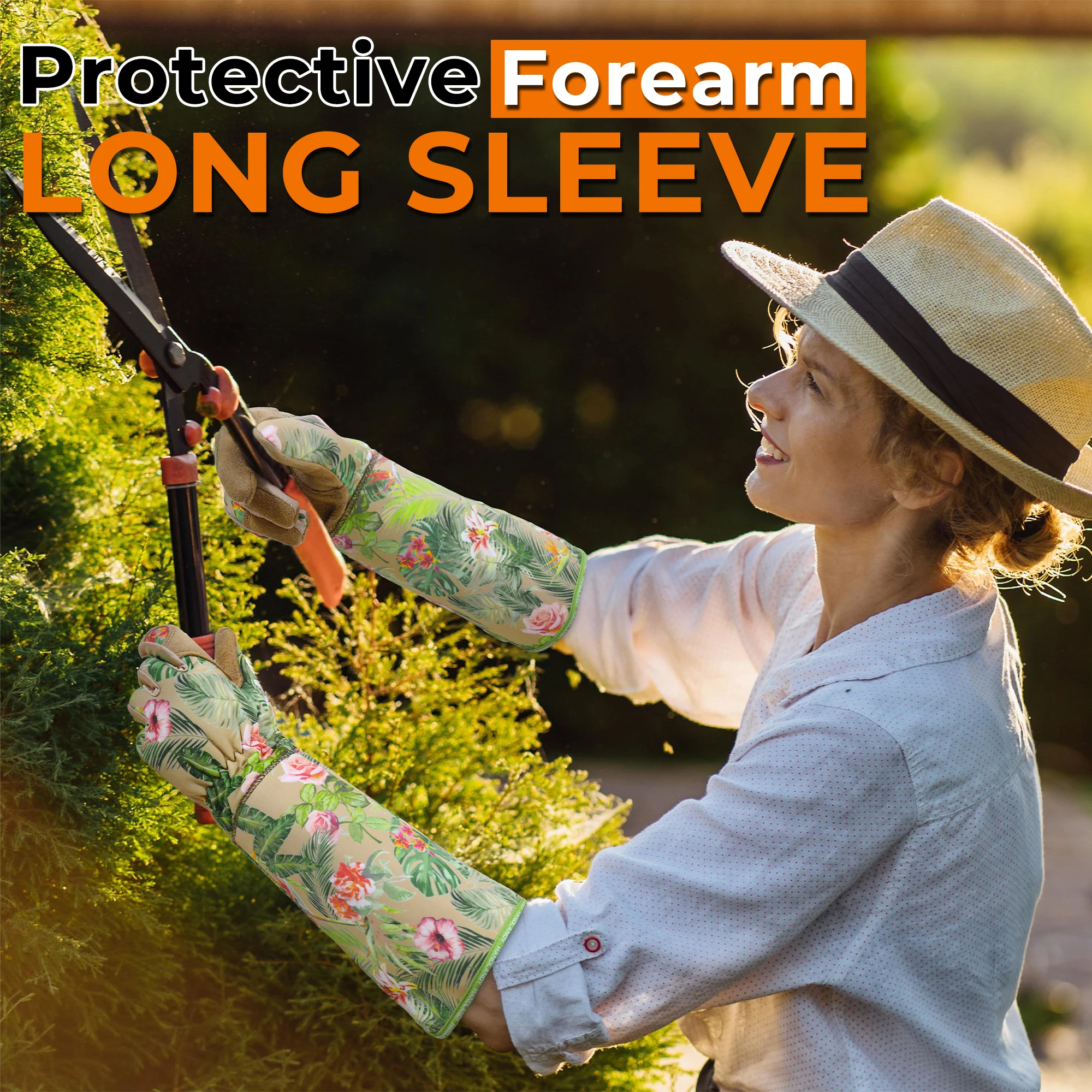 Goatskin Leather Long-sleeve Garden Gloves for Daily Yard Work Gardening Pruning work gloves protective gloves gardening gloves