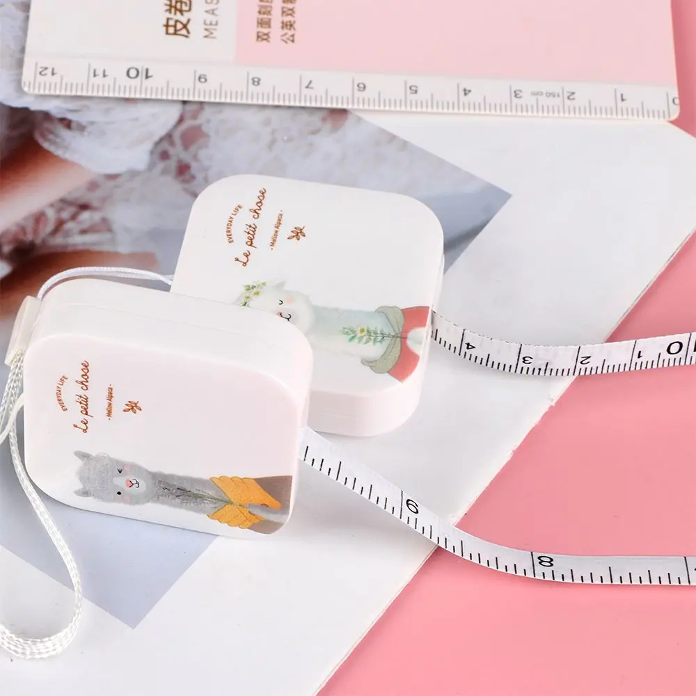 Tape Measure Measuring Tape Measuring Ruler 150cm Cute Alpaca Measure Ruler Creative Retractable Tape Centimeter Inch Tape Measure for Children Height Sewing Measuring Tool