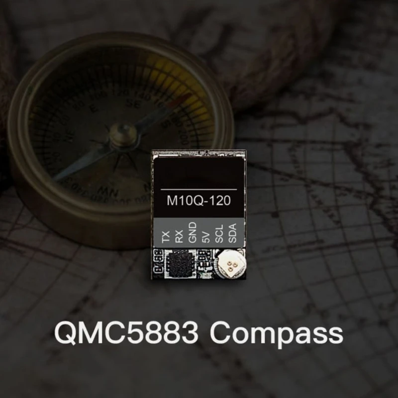 M10Q-120 탐색 나침반 모듈, 업그레이드된 이중 프로토콜 탐색 내장 QMC5883 나침반