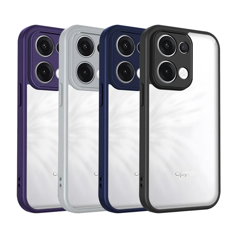 Sleek Plating Silicone Bumper Shockproof Matte Phone Case with Clear Back Cover