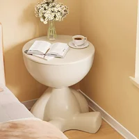 Bedside Table, Home Sofa Edge, Circular Coffee Table, Mini Bedside Table with Storage Space, Suitable for Small Space Decoration