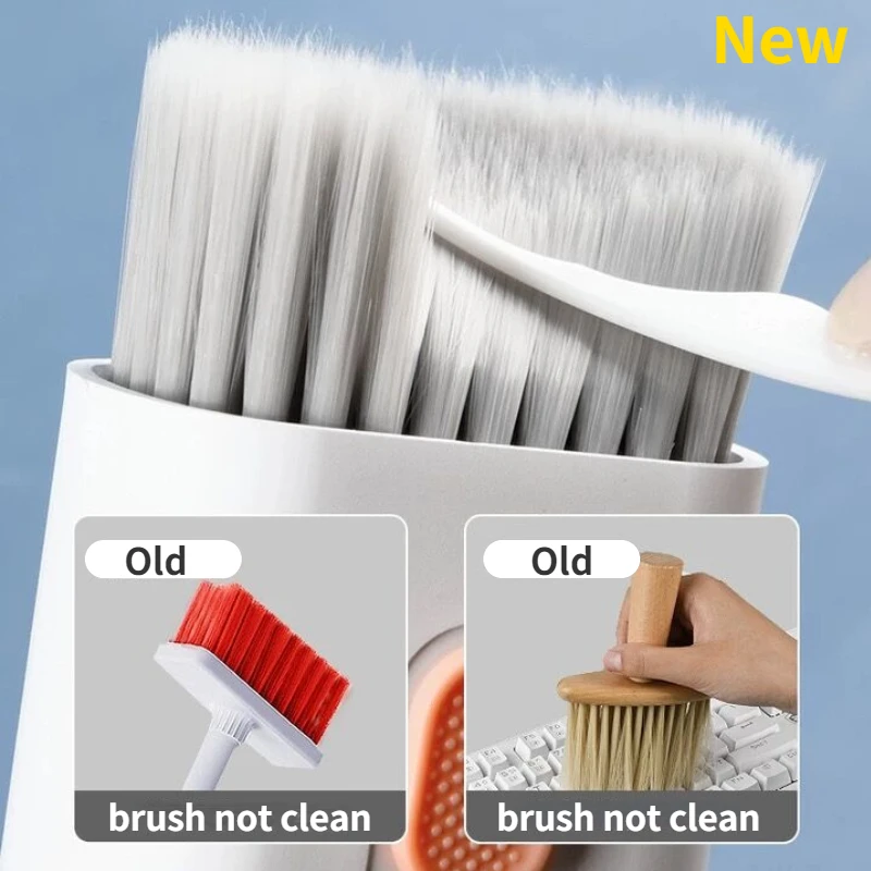 7-in-1 Cleaning Kit Computer Keyboard Cleaner Brush Earphones Cleaning Pen For Headset Phone Cleaning Tools Keycap Puller Set 3