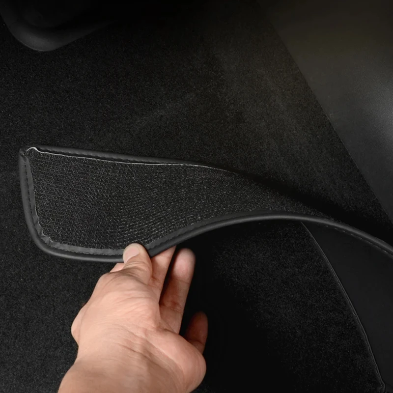 Car Seat Protector Car Mats Accessories Back Seat Protector Rear Seat Lower Protective Mat For Tesla Model Y Model 3 Highland Leather Full Surround Seat Anti-Dirty Kick Pad Car Accessories