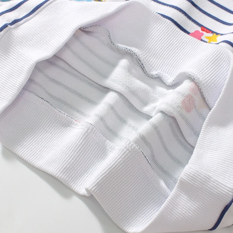 Baby Girls Hoodies for Kids Clothes Children's Clothing 2025 Autumn Spring New Infants Striped Sweatshirts Cotton