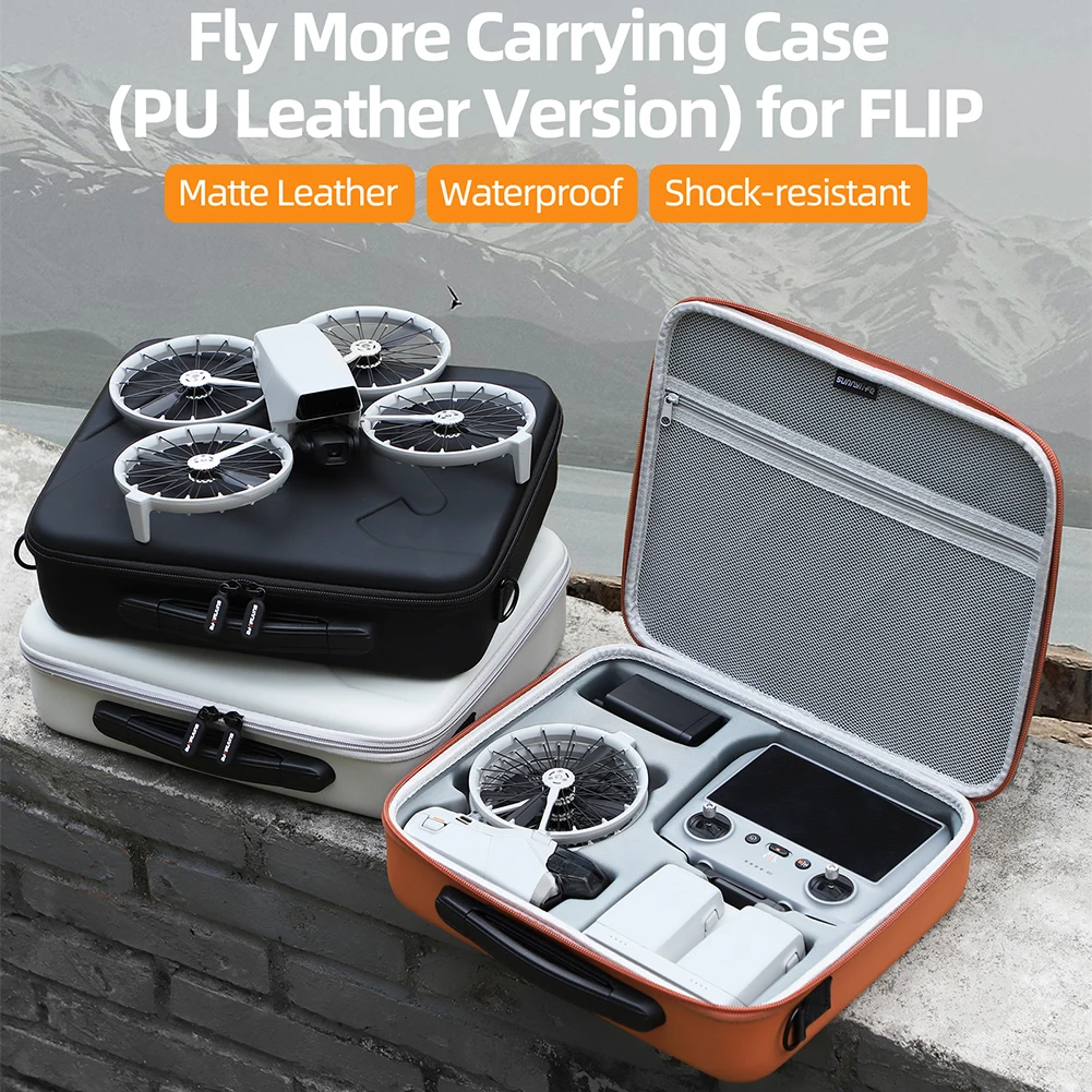 Carrying Case Portable Travel Shoulder Bag Hard Suitcase Waterproof Handbag for DJI Flip Drone RC 2/RC-N3 Drone Accessories