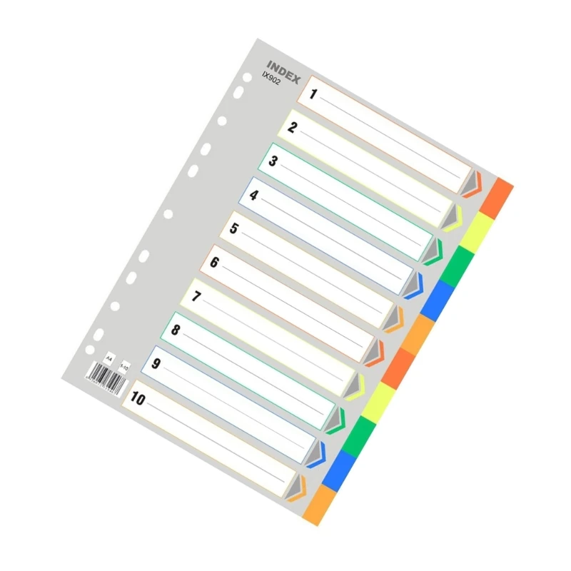 

Numbered File Dividers Colorful Index Tabs Folder Dividers Multiple Hole Punched Subject Dividers Numbered Divider