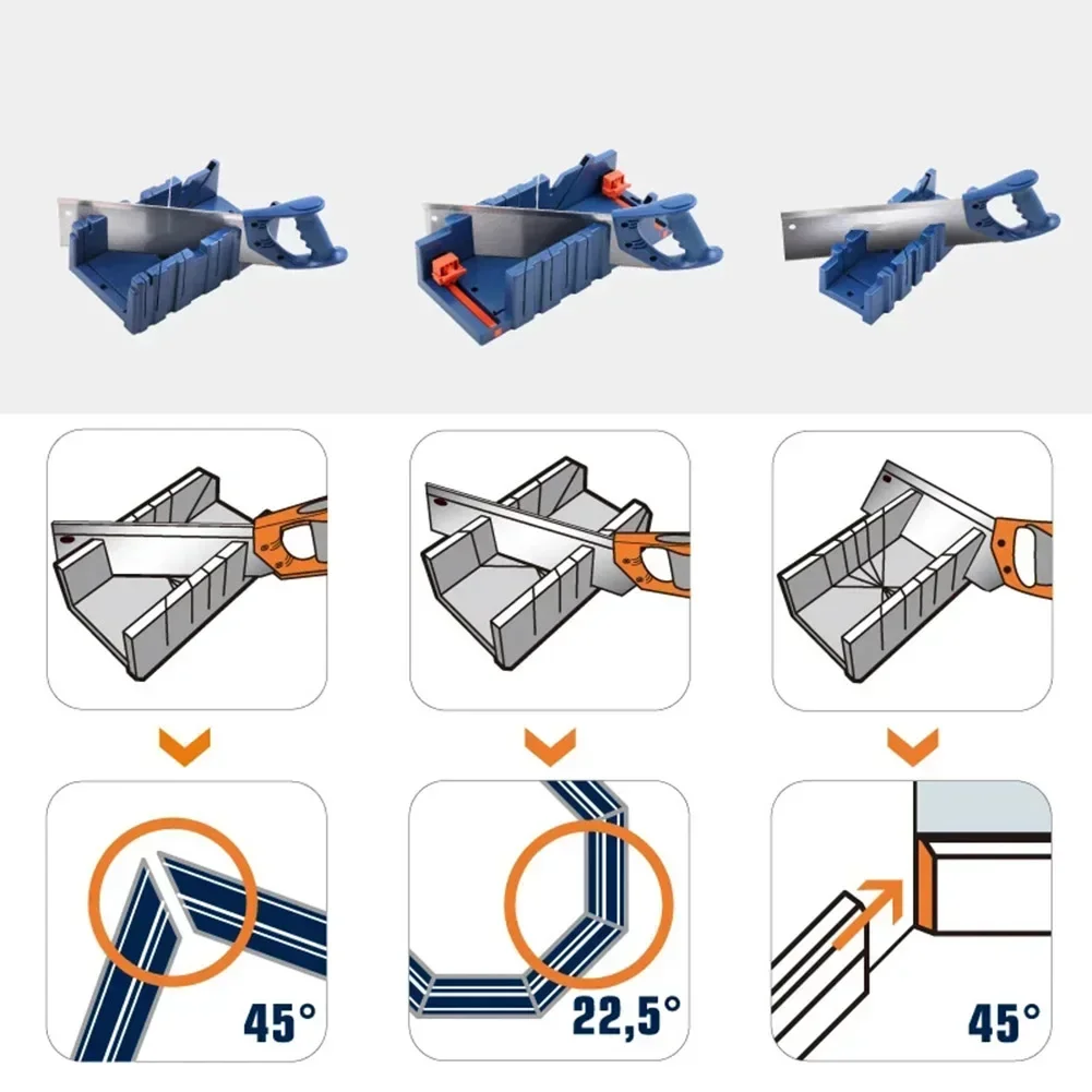 45 90 Degree Woodworking Clamping Mitre Box Diagonal Saw Cabinet Saw Box Angle Oblique Cutting Groove Power Tools