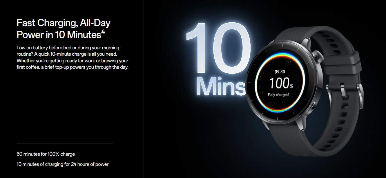 OnePlus Watch 3 43mm, 32GB Storage, WearOS, 60h Battery Life, Bluetooth, GPS Navigation, Round Face, 1.32-Inch Display 5