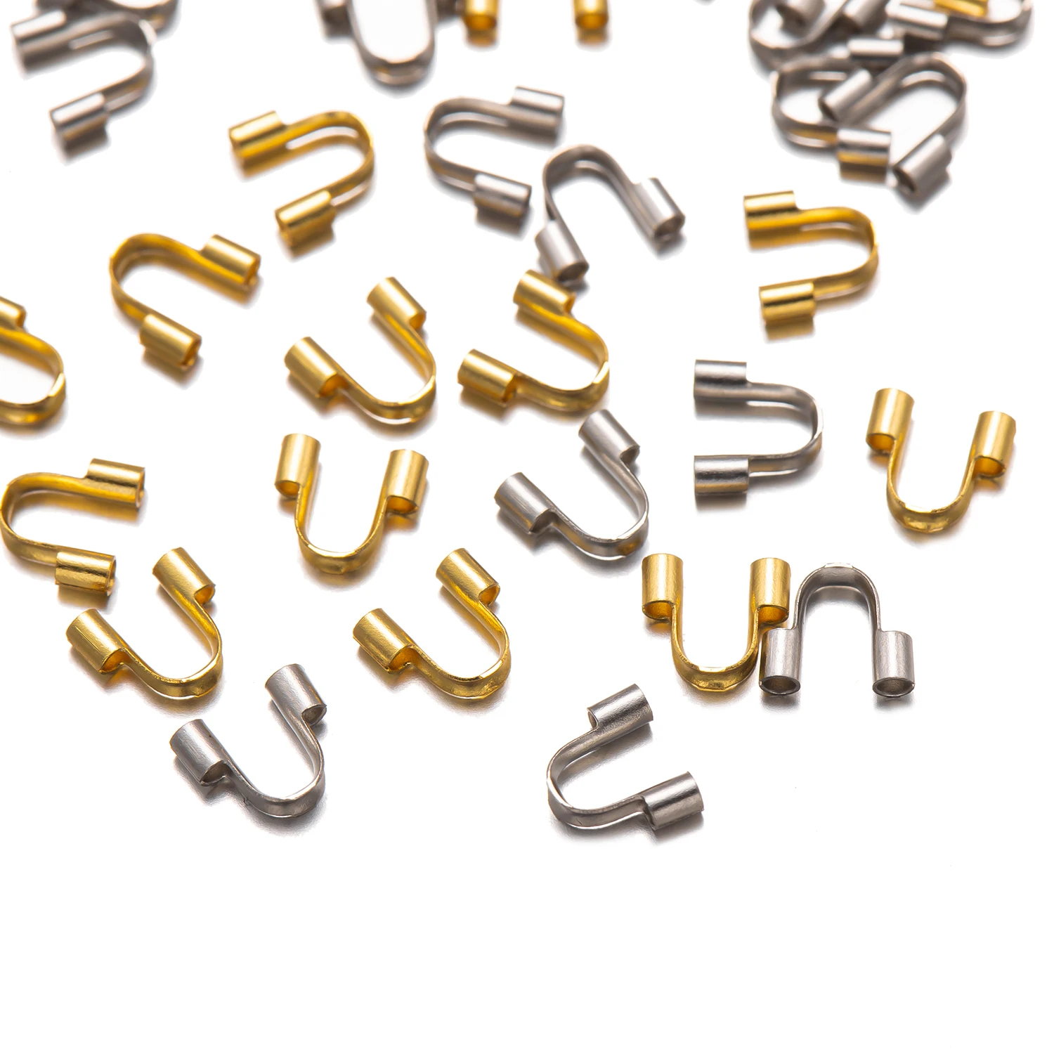 50 stücke Edelstahl Verschlüsse Crimp Perlen Abdeckungen für Perlen Schnur Faden Armband Haken Anschlüsse DIY Halskette Schmuck herstellung – Detail 3