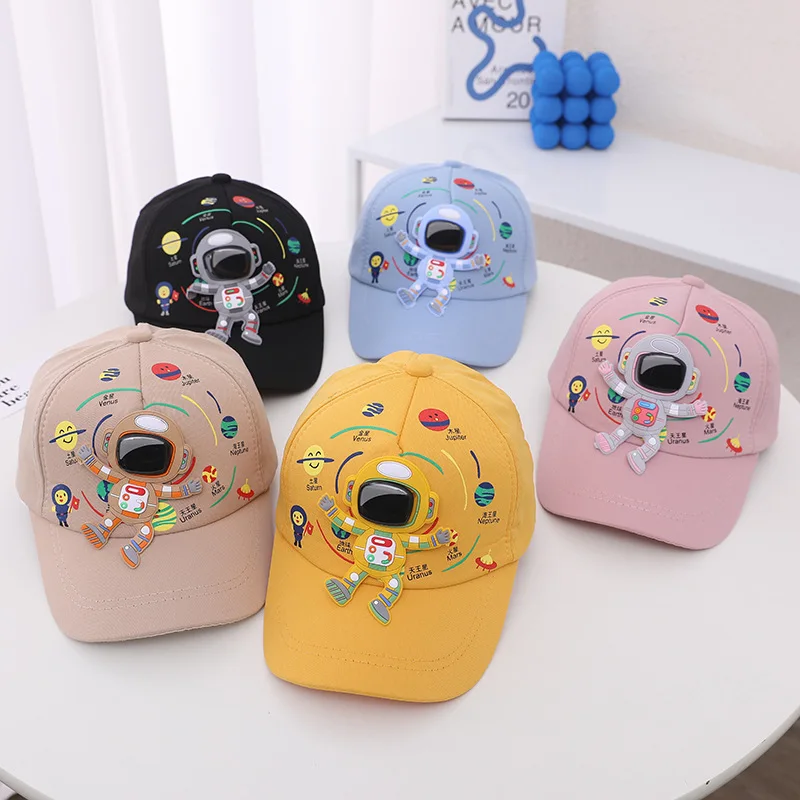 2023 Spring Baby Sun Hat Cute Cartoon Girls Children's Baseball Hats Adjustable Cotton UV Protector Peaked Caps for Boys cute cartoon bear baby hat children s baseball cap boy girl adjustable toddler caps kids peaked cap bonnet gorras кепка детская