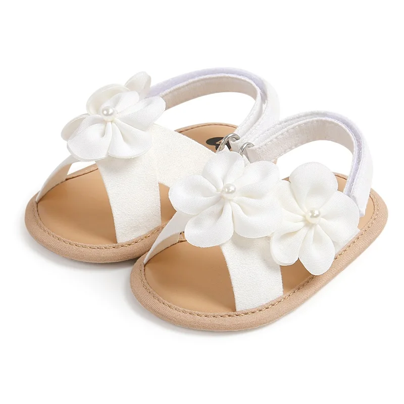 Toddler Baby Girls Summer Sandals Cute Large Flower Flat Shoes Non-Slip Sole Infant First Walker Shoes kids shoes kids sandals baby sandals sandals and clogs