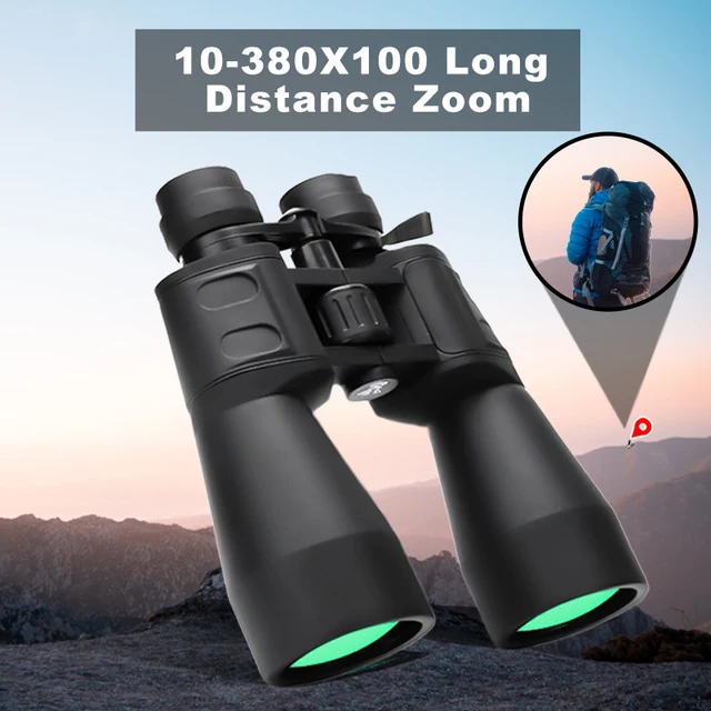 10-380x100 Powerful Binoculars Long Range Telescope Zoom HD BAK4 High Magnification Professional Monocular for Hunting Tourism 3