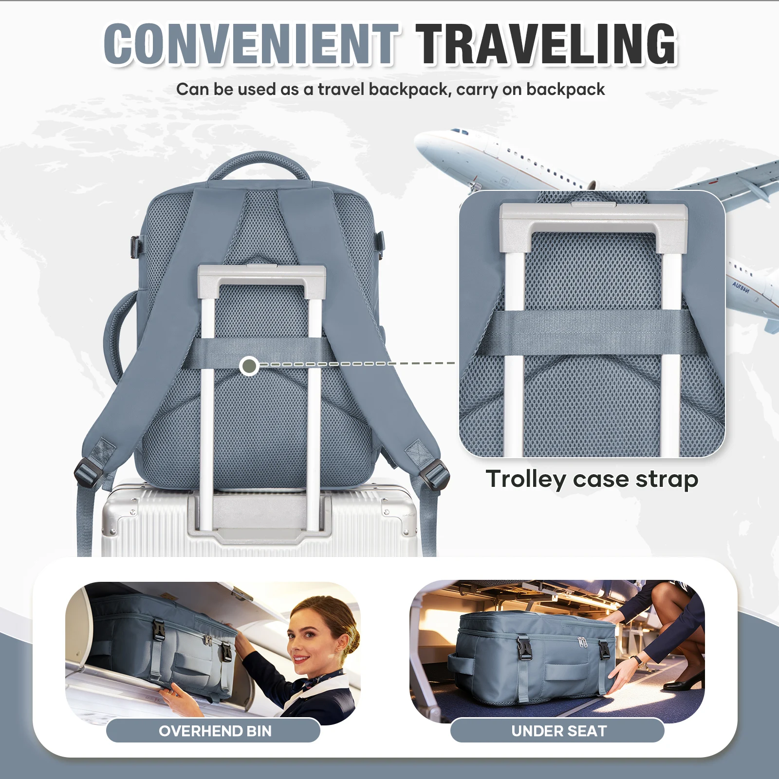 Backpack Travel Cabin Airplane 40x30x20 Men Ryanair Carry-on Luggage 40x30x20  Wizzair Backpack Travel Bags Easyjet for Laptop - 6