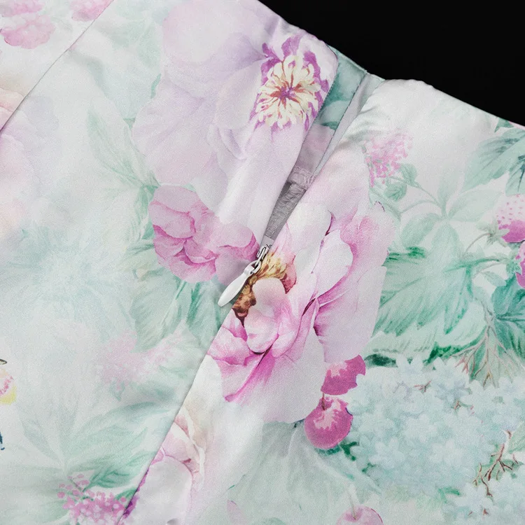 Printed Fashion 2 Piece-Set Skirt Female V-Neck Cropped Top And Mini Skirt Sets Commute Clothes Women's Contrast Outfits