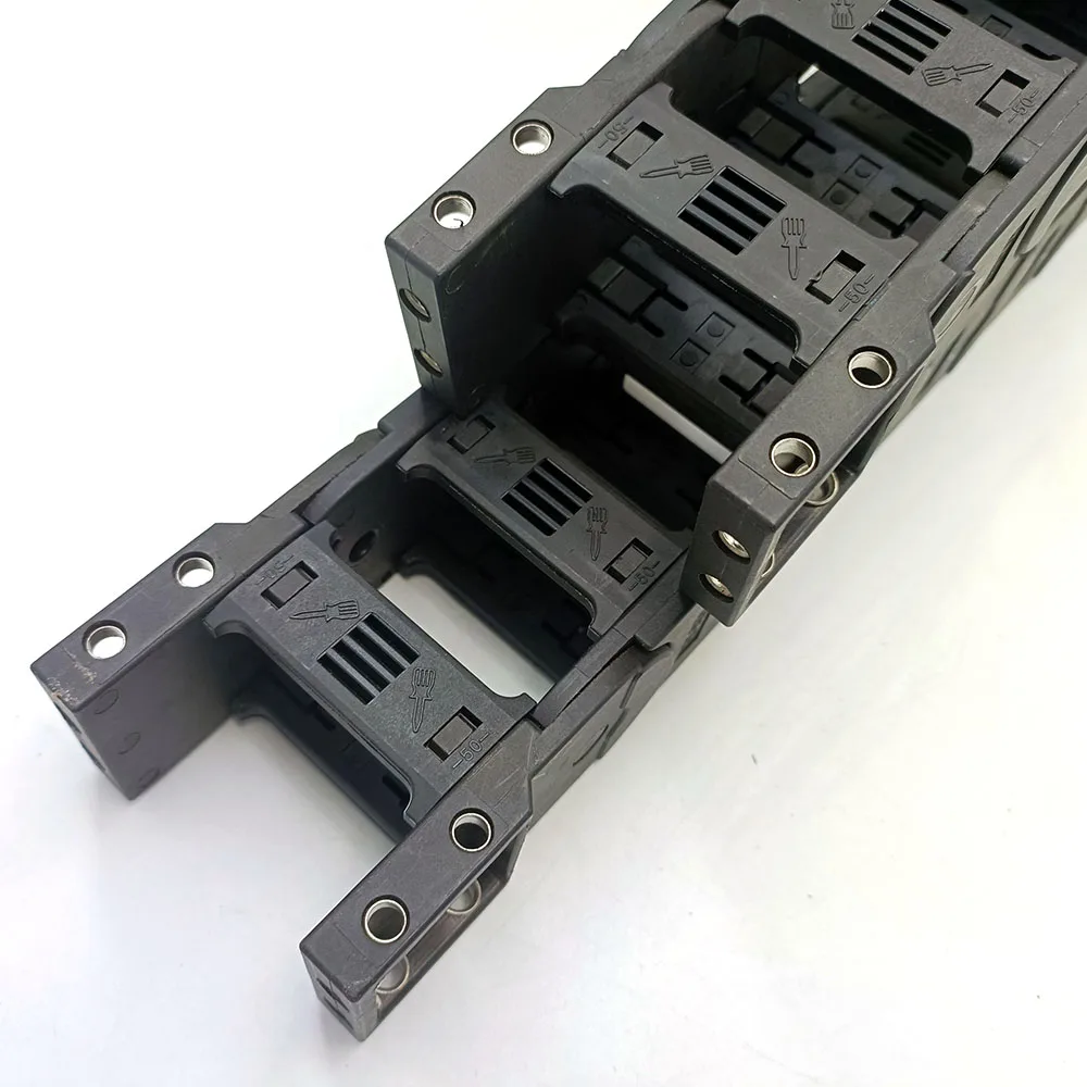 YCHEN 30 Series 1 Meter Plastic Drag Chain Holder Bridge Type Open On Both Sides Cable Protection Engineering Nylon Towline