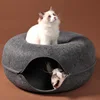 Donut Cat Bed Pet Cat Tunnel Interactive Game Toy Cat Bed Dual-use Indoor Toy Kitten Sports Equipment Cat Training Toy Cat House 3