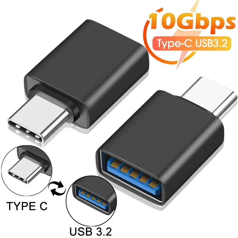 Adaptador USB-C Para USB-A (3 Unidades) - Alta Velocidade 10Gbps