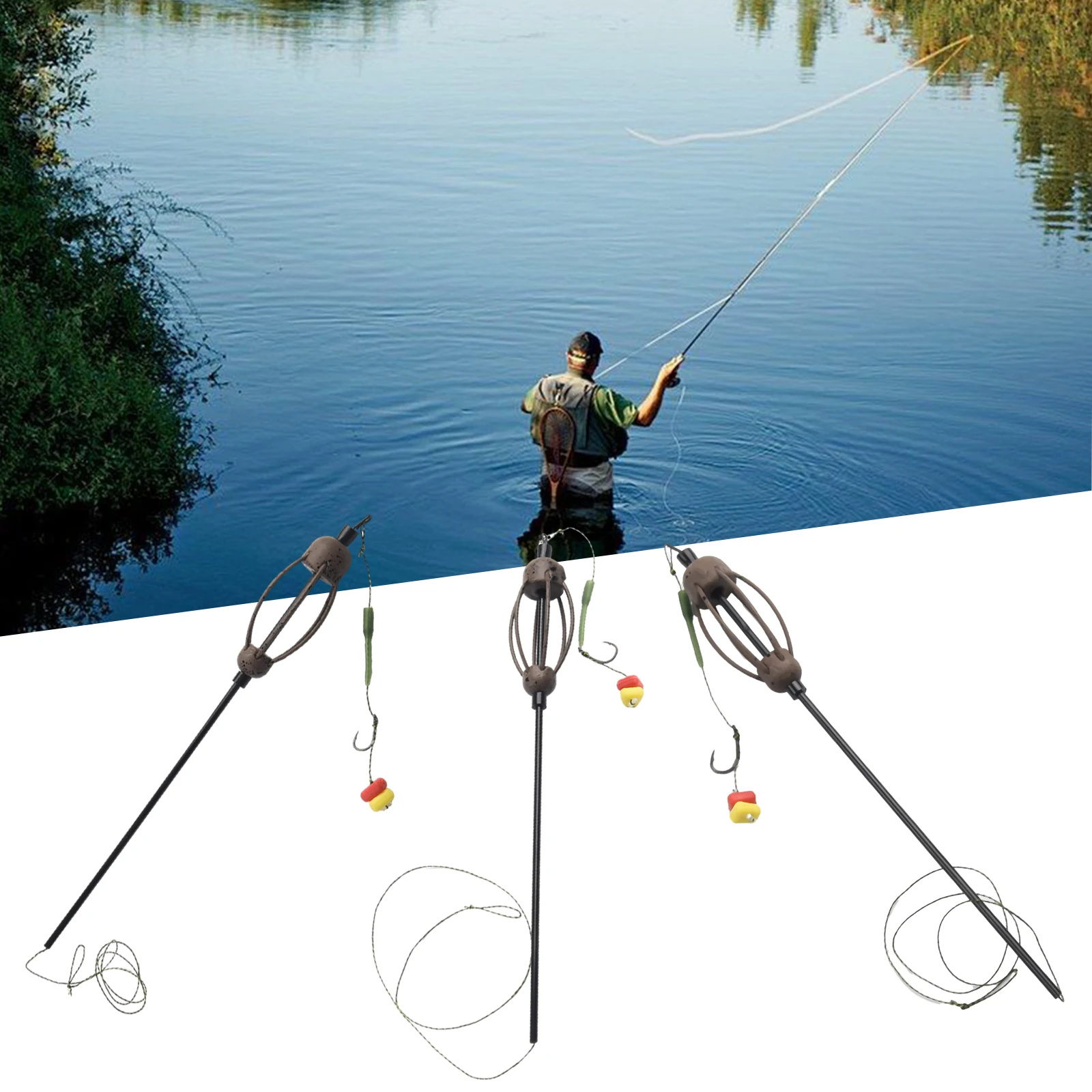 

Carp Fishing Feeder Fishing Baits Cages Fishing Rig Hook 4# 6# 8#Carp Fishing Feeder Carp Fishing Feeder Carp Fishing Feeder