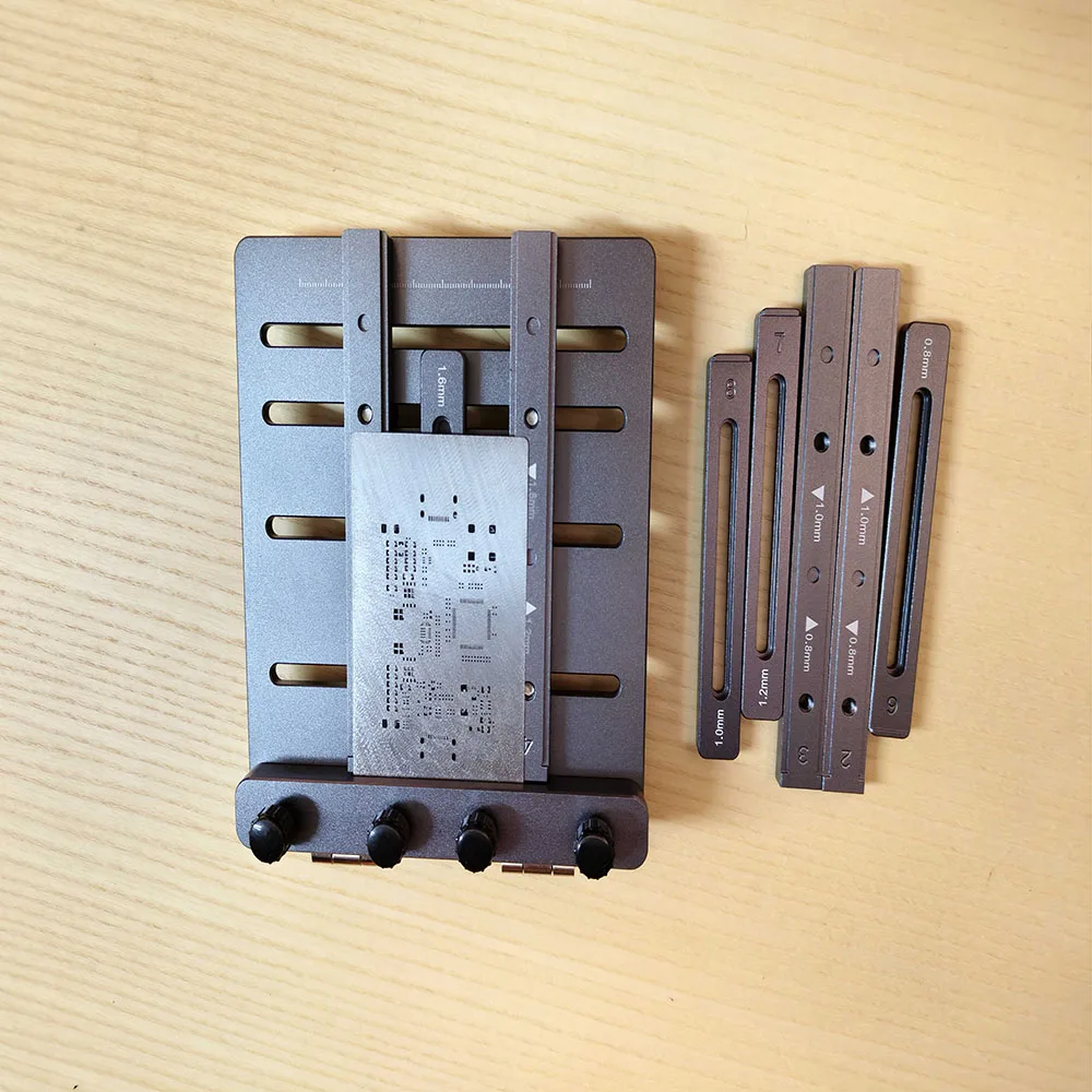 Mini Steel Stencil Printing Jig for PCB Assembly (Supports Double-Sided SMT) New Version CNC Solder Paste Stencil Fixture