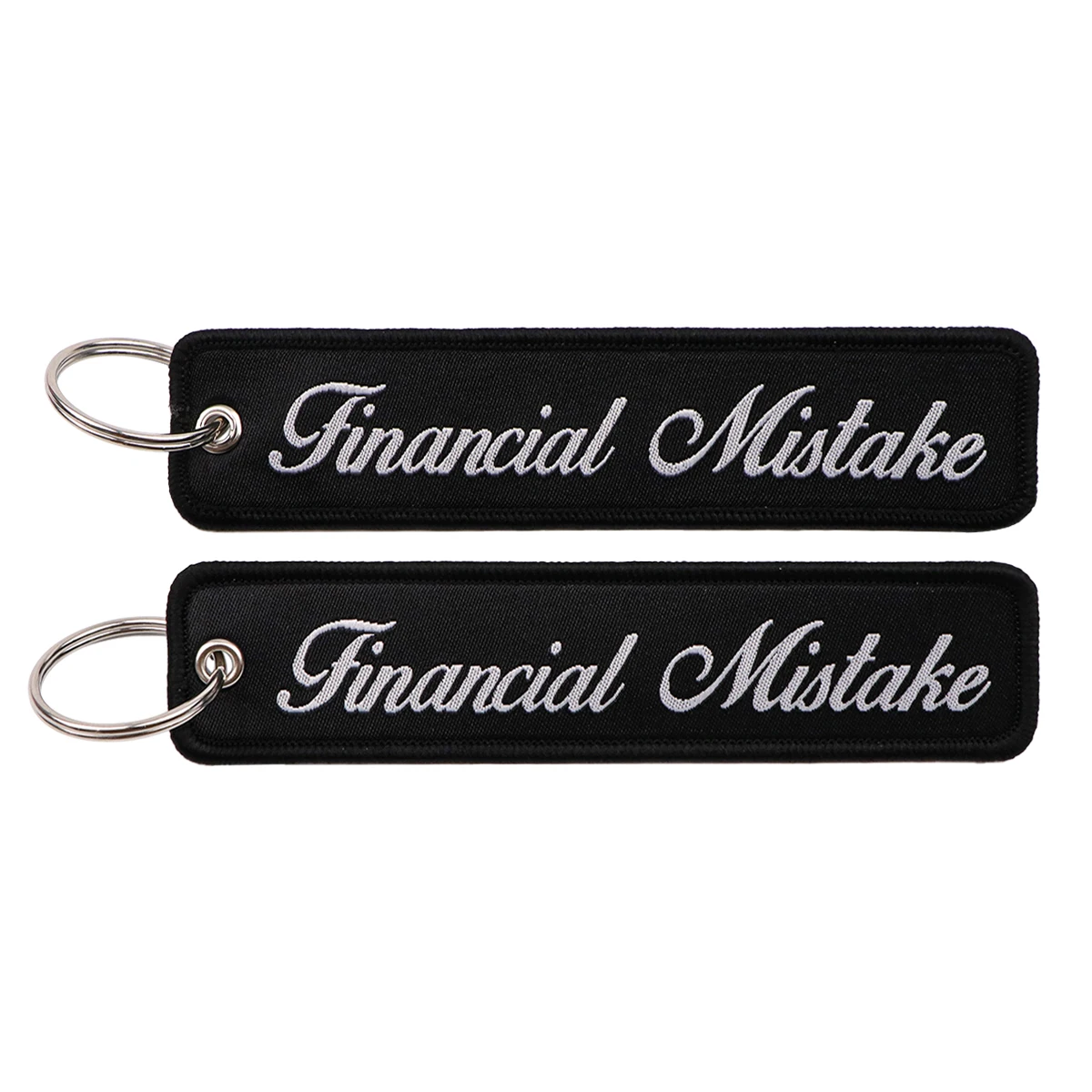 Humorous Embroidered Keychain - Key Ring Holder Accessory and Gift