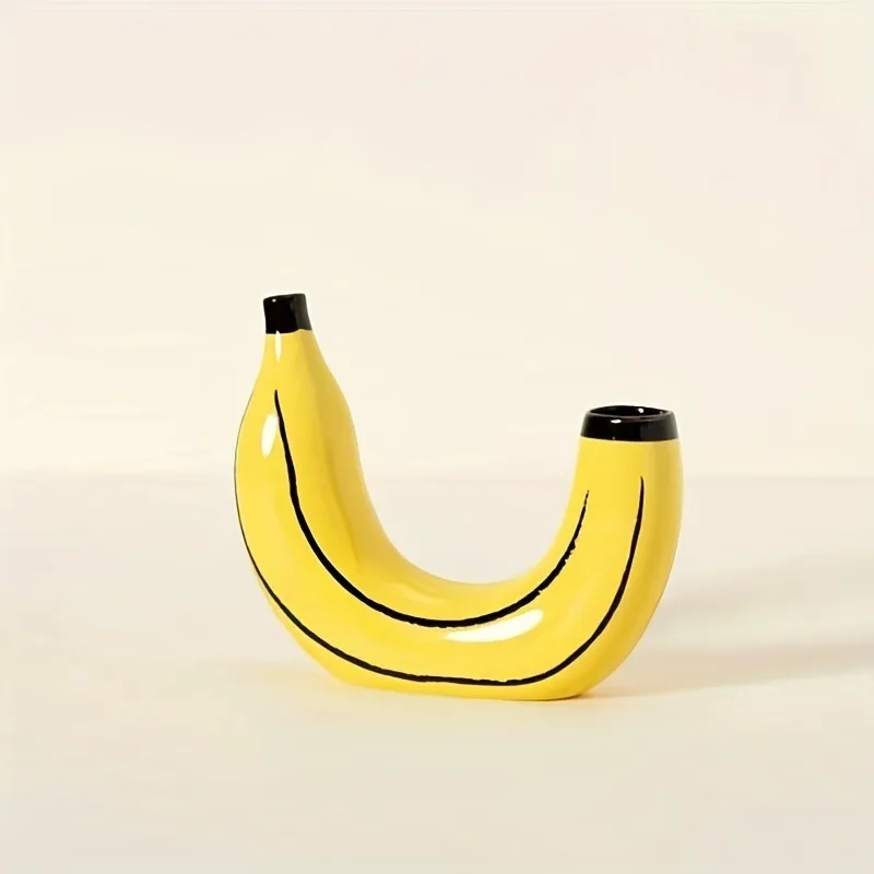 

1pc Banana Vase, Vases Bud-vases Contemporary Flowers Geometric Horn, Home Decoration, Indoor Flower Storage