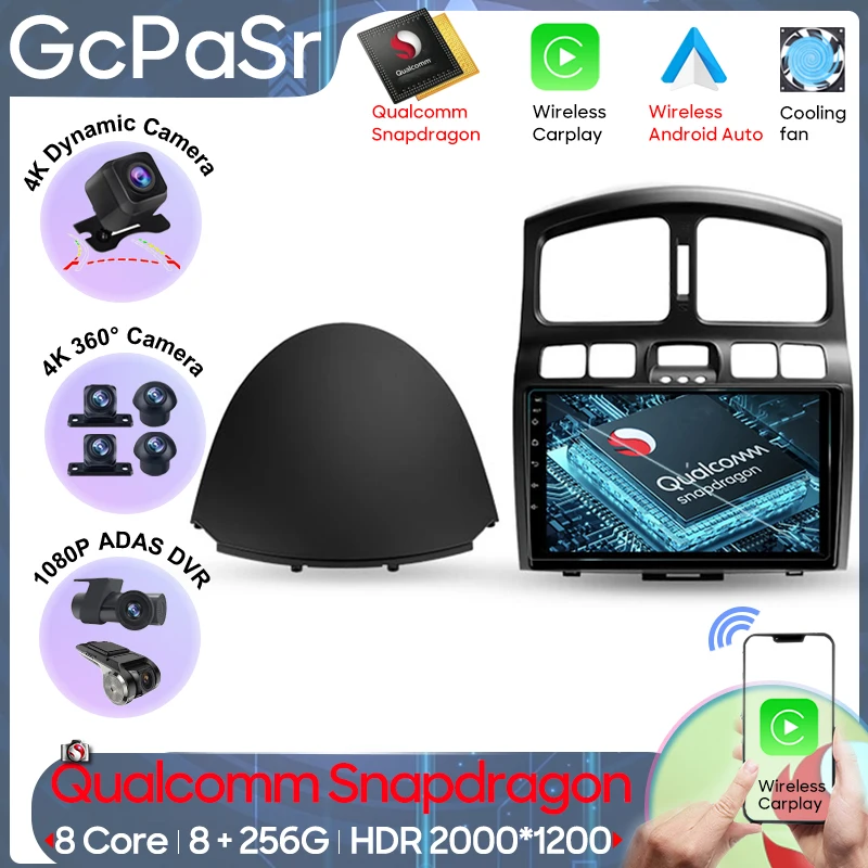 

Android Car Radio For Hyundai Santa Fe SM 2000 - 2012 For JAC S1 (Rein) 1 2007 - 2013 Navigation GPS Auto 5G Bluetooth