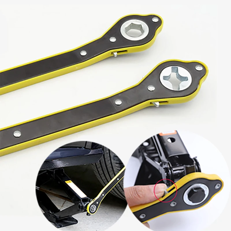 Car Laborsaving Wrench Scissor Jack Lifting Effortless Joystick Tools