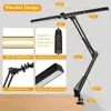 Double Head LED Desk Lamps Stepless Dimmable Led Computer Monitor Light USB Table Lamp for Office Study Reading Lighting Fixture 5
