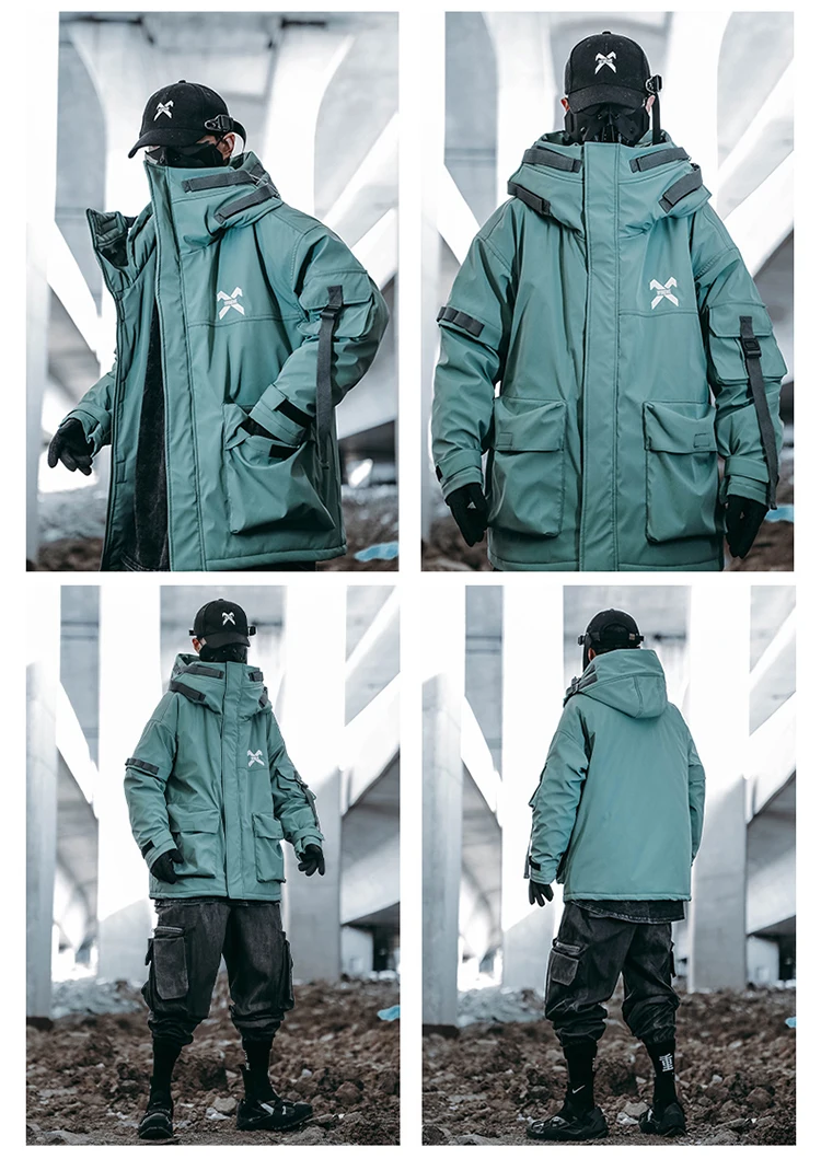 hooded padded jacket