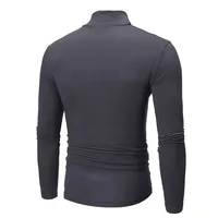 Sous-vêtements thermiques hauts hommes printemps vêtements chemise thermique automne hommes hiver collants col haut mince coupe ajustée à manches longues T-shirt 3
