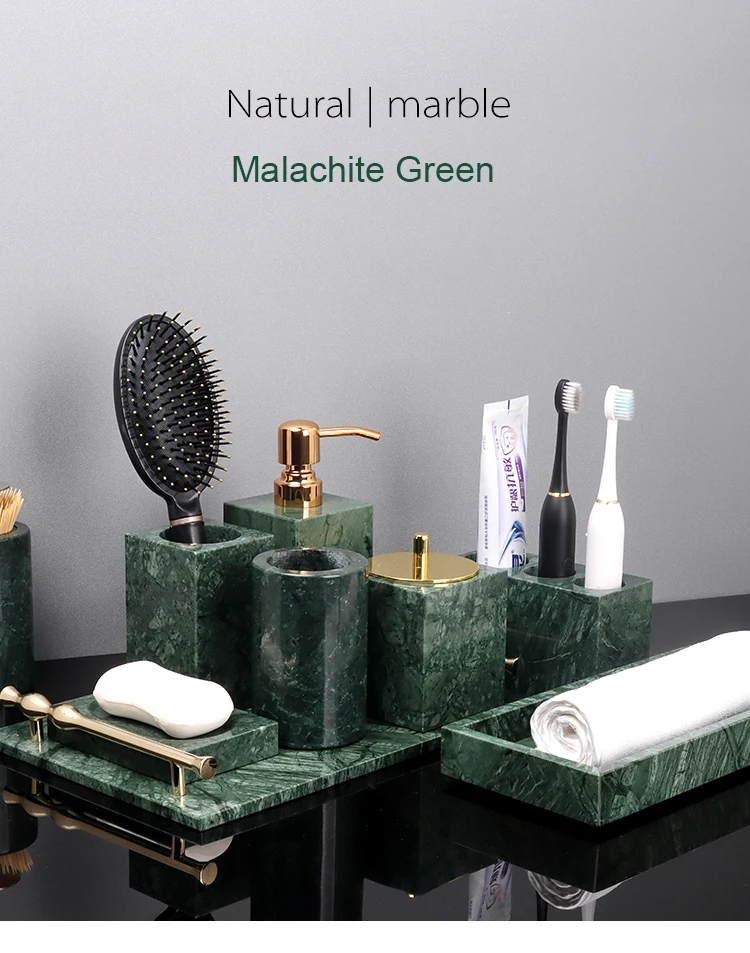 Indian Green Marble Bathroom Set image 1