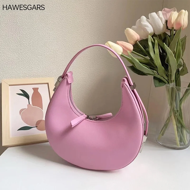 HAWESGARS Korean Version Of The New Leather Women's Crescent Moon