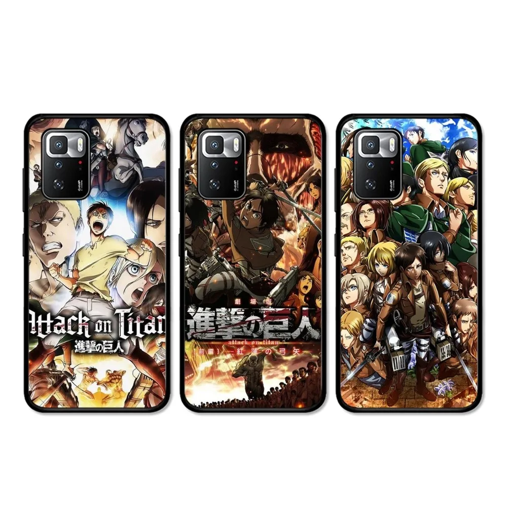 Japan Anime A-Attack On T-Titan Custodia Per Telefono Per Redmi 5 6 7 8 9 10 Plus Pro 6 7 8 9 A Go K20 K30 K40 Pro Plus F3 Fundas