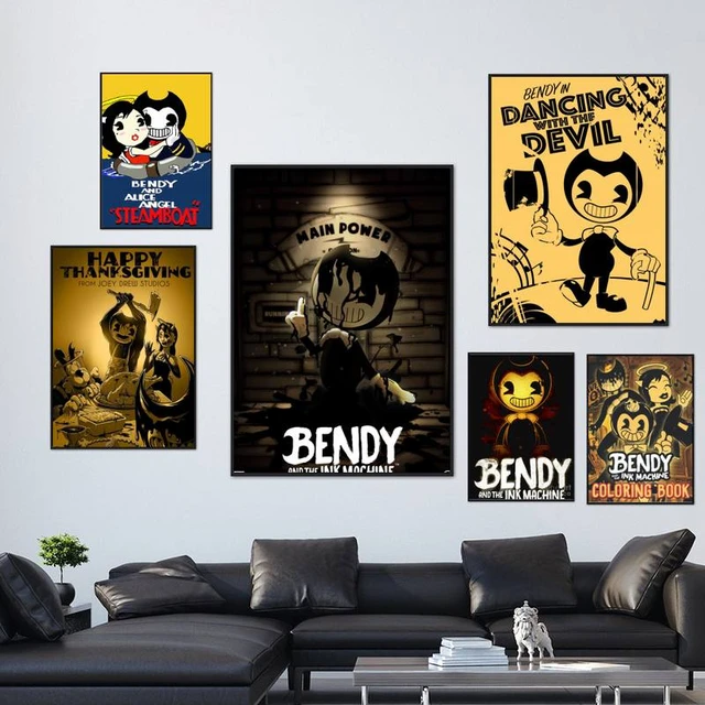 Bendy Ink Machine Themed Birthday Poster 16 X 20 40x50cm 