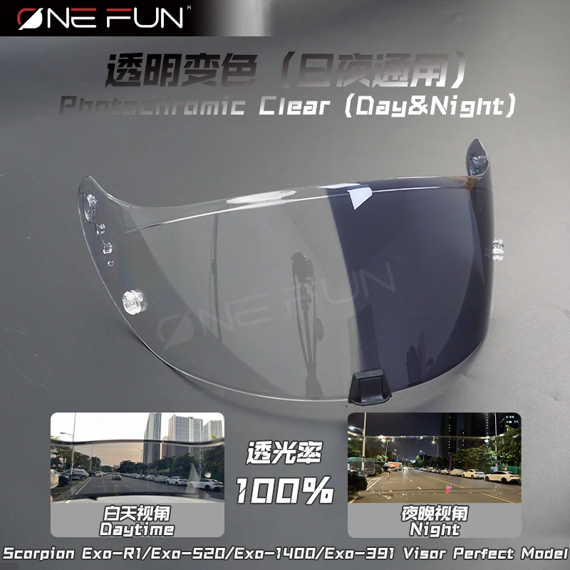 EXO R420 Photochromic Full Face Helmet Visor For SCORPION Helmet Shields Windshield Sunshield Face Shield Visera Moto Accessorie 5